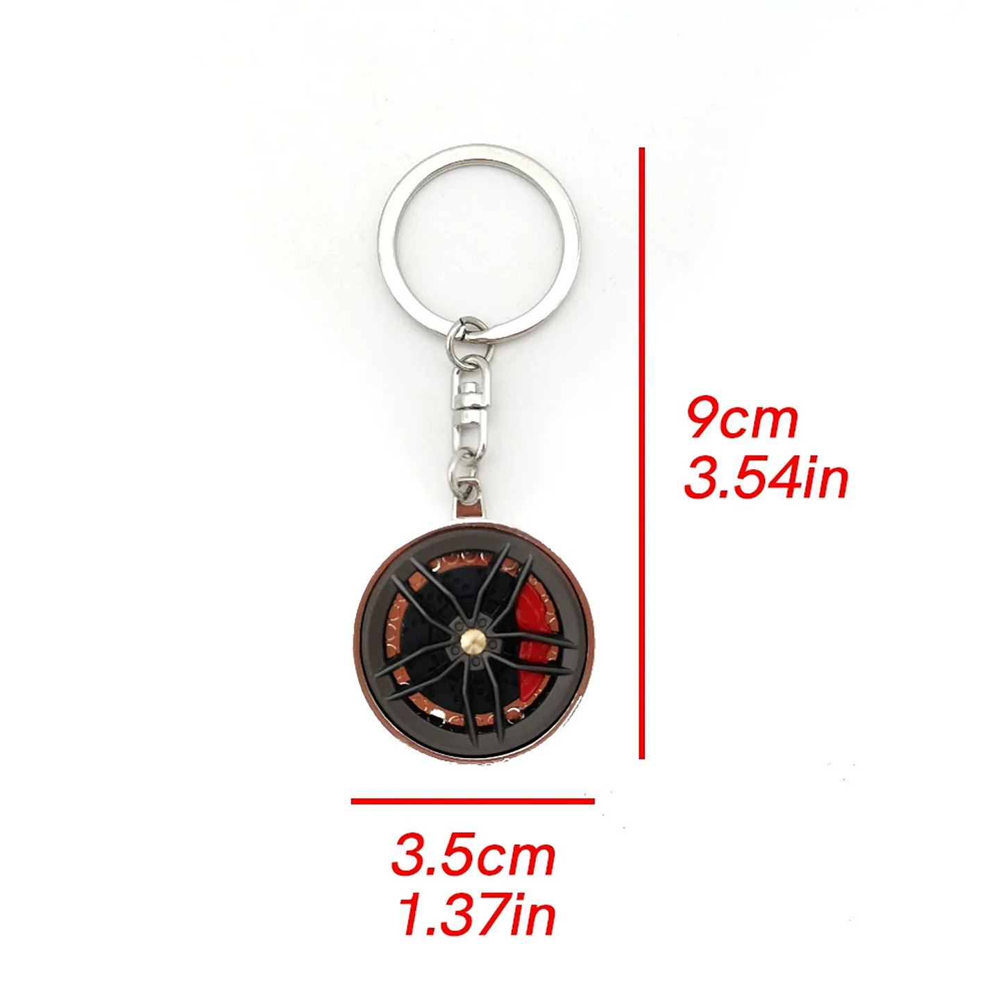 Rotatable Wheel Rim Car Keychain