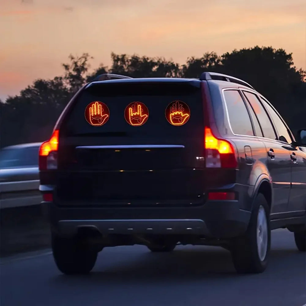 Funny Car Finger Light β LED Ambient Warning Lamp with Remote Control
