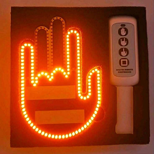 Funny Car Finger Light – LED Ambient Warning Lamp with Remote Control