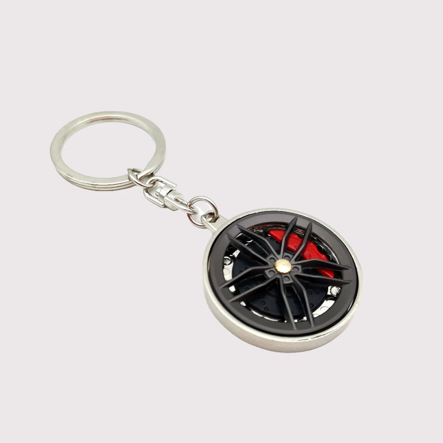Rotatable Wheel Rim Car Keychain