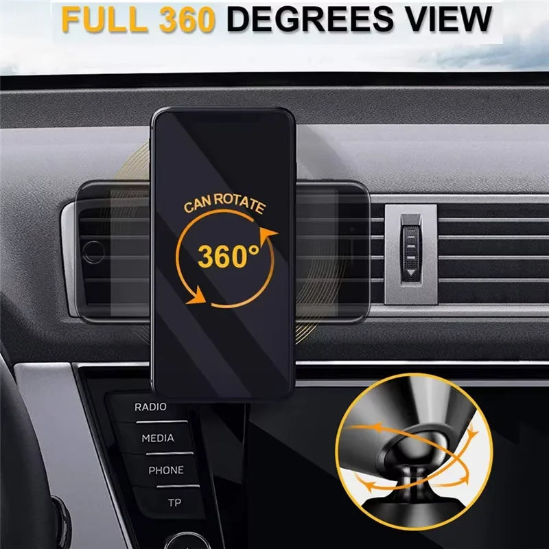 Magnetic Car Phone Holder – 360° Adjustable Vent Mount
