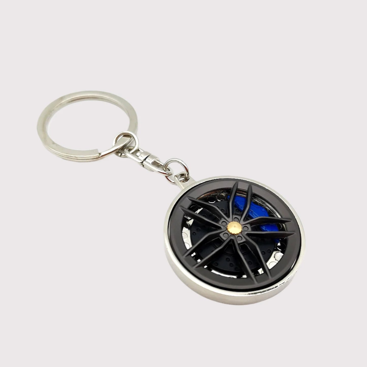 Rotatable Wheel Rim Car Keychain