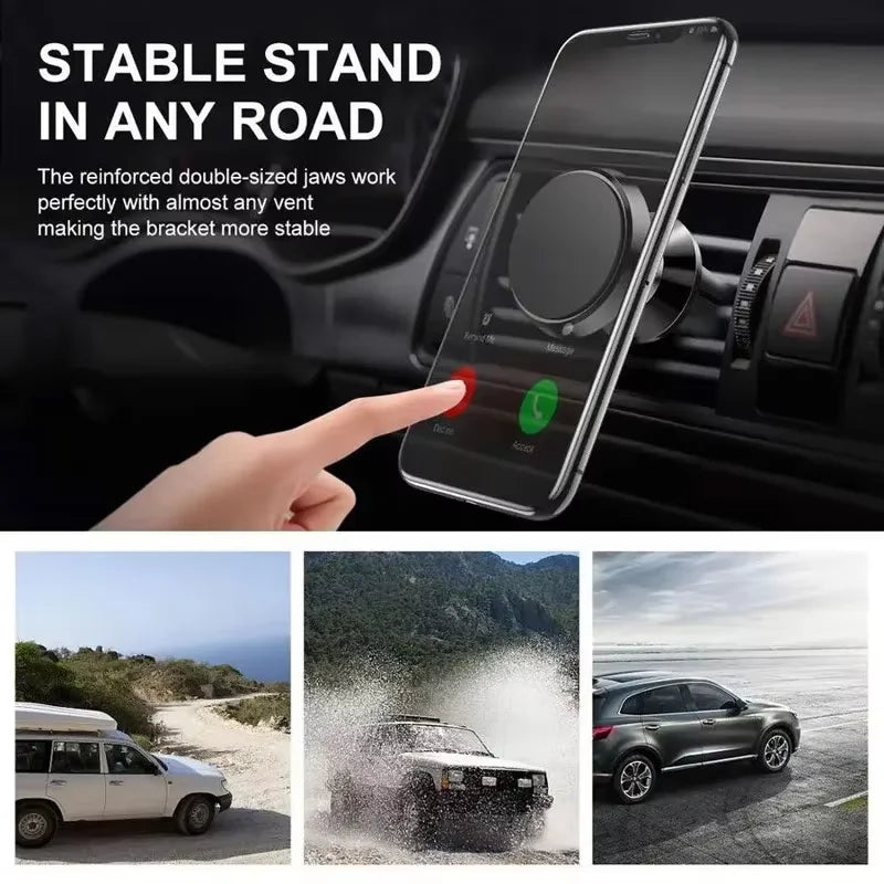 Magnetic Car Phone Holder – 360° Adjustable Vent Mount